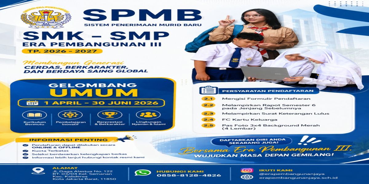 PEMBUKAAN PENDAFTARAN SISTEM PENERIMAAN MURID BARU (SPMB) T.A. 2026 - 2027