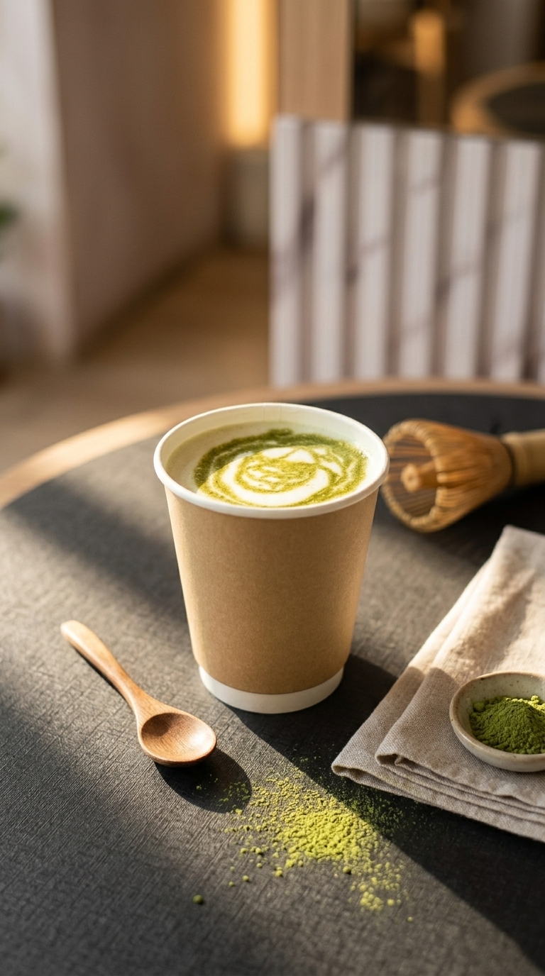 hot matcha latte